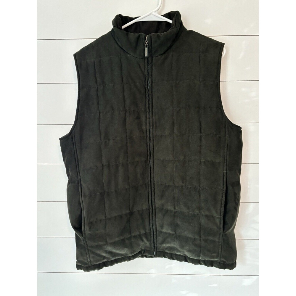 Rainforest Men's Quilted Microsuede Thermolite‎ Vest Hunter Green Med. Outerwear